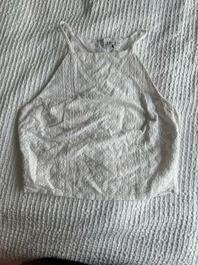 Esprit White Eyelet Halter Camisole